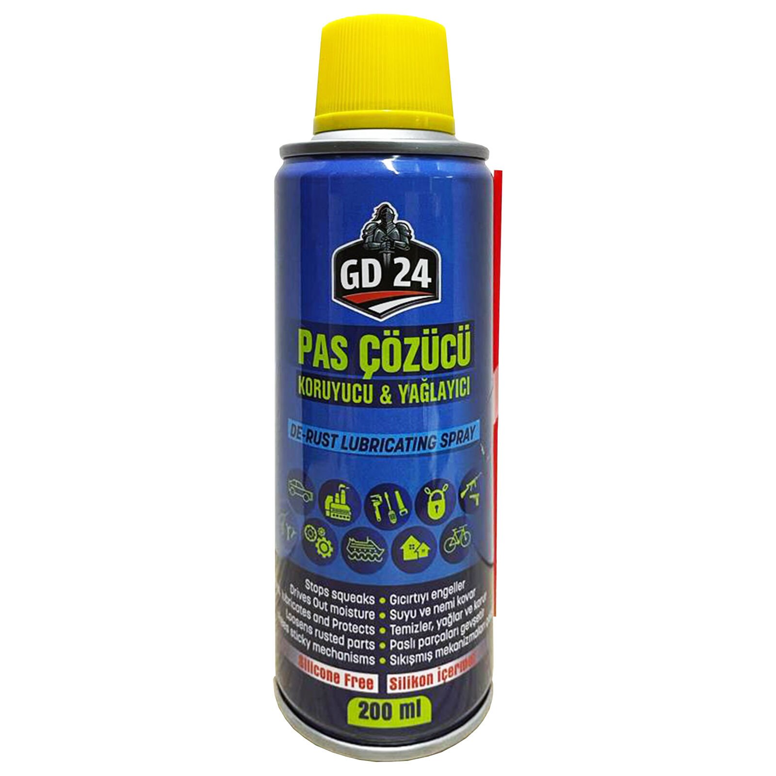 GD-24 PAS ÇÖZÜCÜ & YAĞLAYICI SPREY 200 ml.