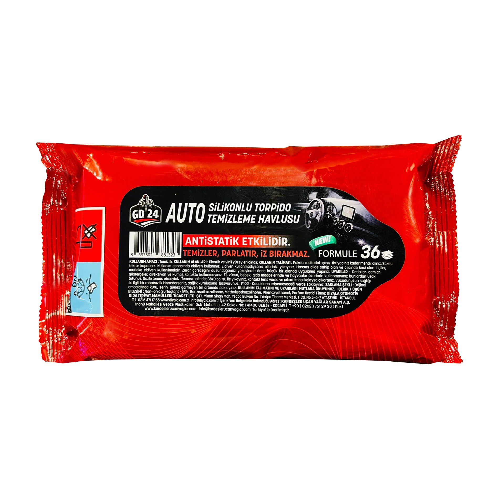 GD-24 AUTO SİLİKONLU TORPİDO TEMİZLEME HAVLUSU